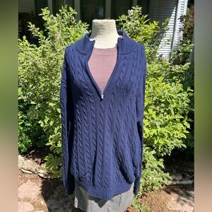 Izod quarter zip cable knit sweater